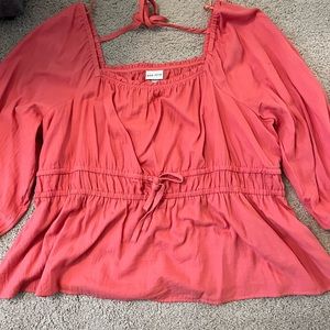 Ava & Viv 2xl pink blouse